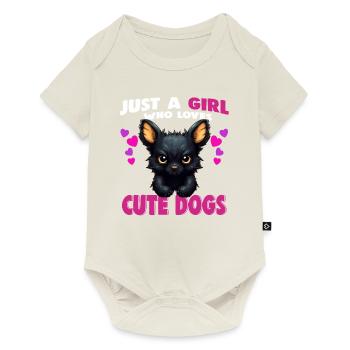 Just a Girl who Loves Cute Dogs - Baby Premium short-sleeve bodysuit - off white - Front