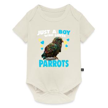 Juste un garçon qui aime les perroquets - Body à manches courtes Premium Bébé - blanc cassé - Devant