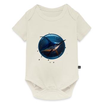 Marlin in blue Water - Baby Premium short-sleeve bodysuit - off white - Front