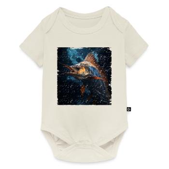 Marlin under Water retro style - Baby Premium short-sleeve bodysuit - off white - Front