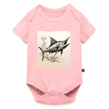 Marlin retro style - Baby Premium short-sleeve bodysuit - rose - Front