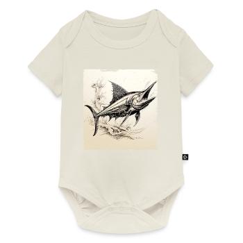 Marlin retro style - Baby Premium short-sleeve bodysuit - off white - Front