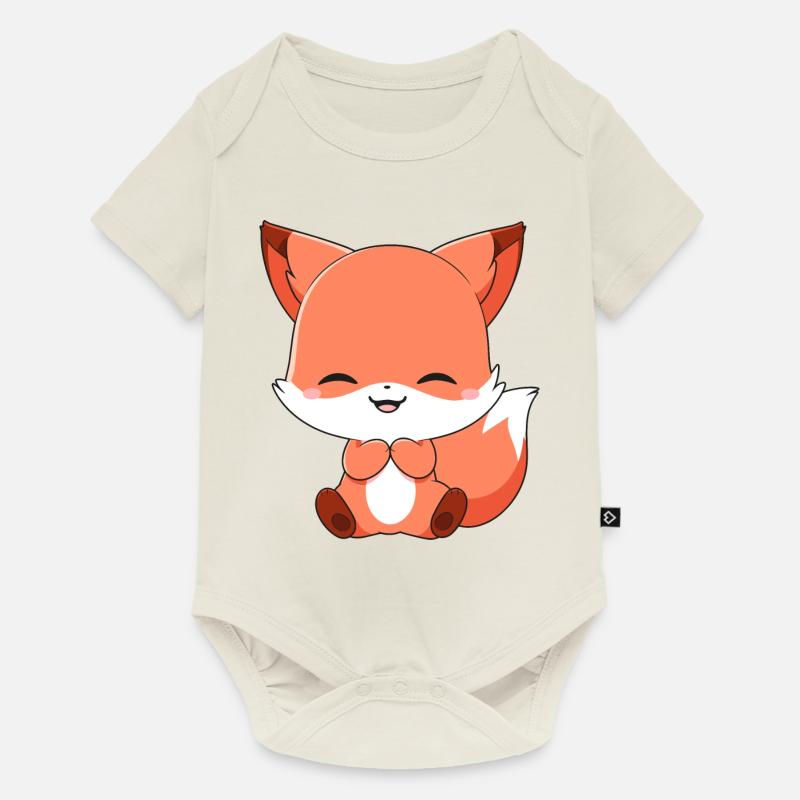 Super mignon Fox préféré - Body à manches courtes Premium Bébé - blanc cassé