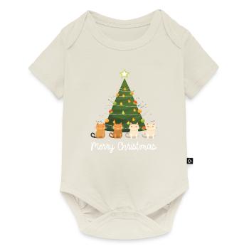Merry Christmas 4 cats - Baby Premium short-sleeve bodysuit - off white - Front