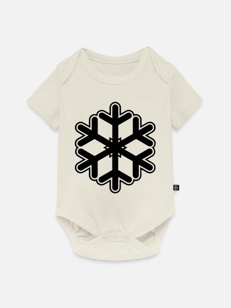 Schneeflöckchen Schnee - Baby Premium Kurzarmbody - Naturweiß