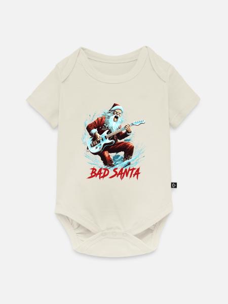 BAD SANTA - Baby Premium Kurzarmbody - Naturweiß