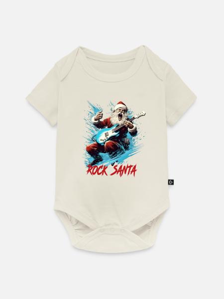 ROCK SANTA - Baby Premium Kurzarmbody - Naturweiß