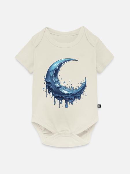 Schmelzender Mond - Baby Premium Kurzarmbody - Naturweiß