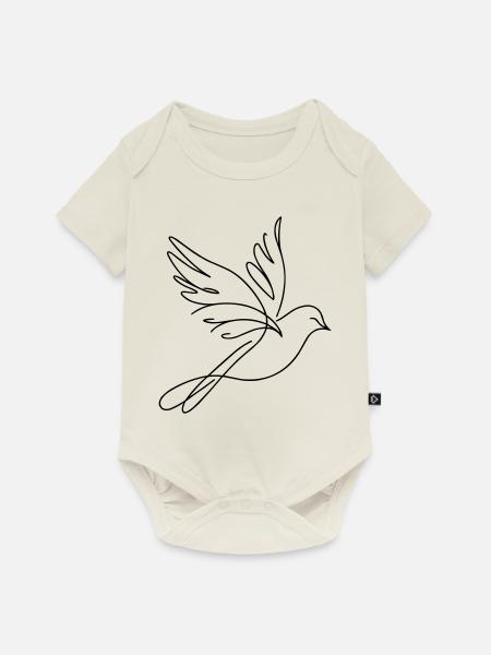 Vogel - Baby Premium Kurzarmbody - Naturweiß
