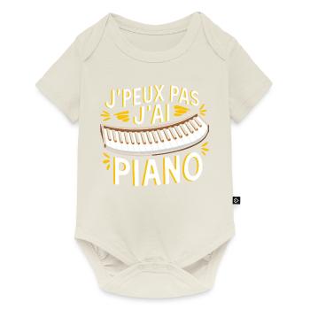J'peux pas j'ai piano - Body à manches courtes Premium Bébé - blanc cassé - Devant