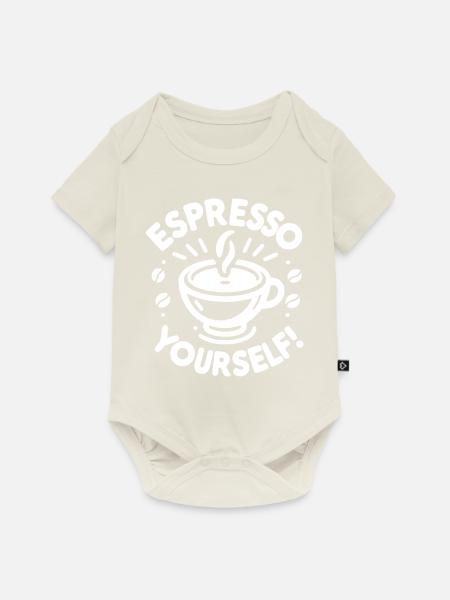 Espresso selber machen! - Baby Premium Kurzarmbody - Naturweiß