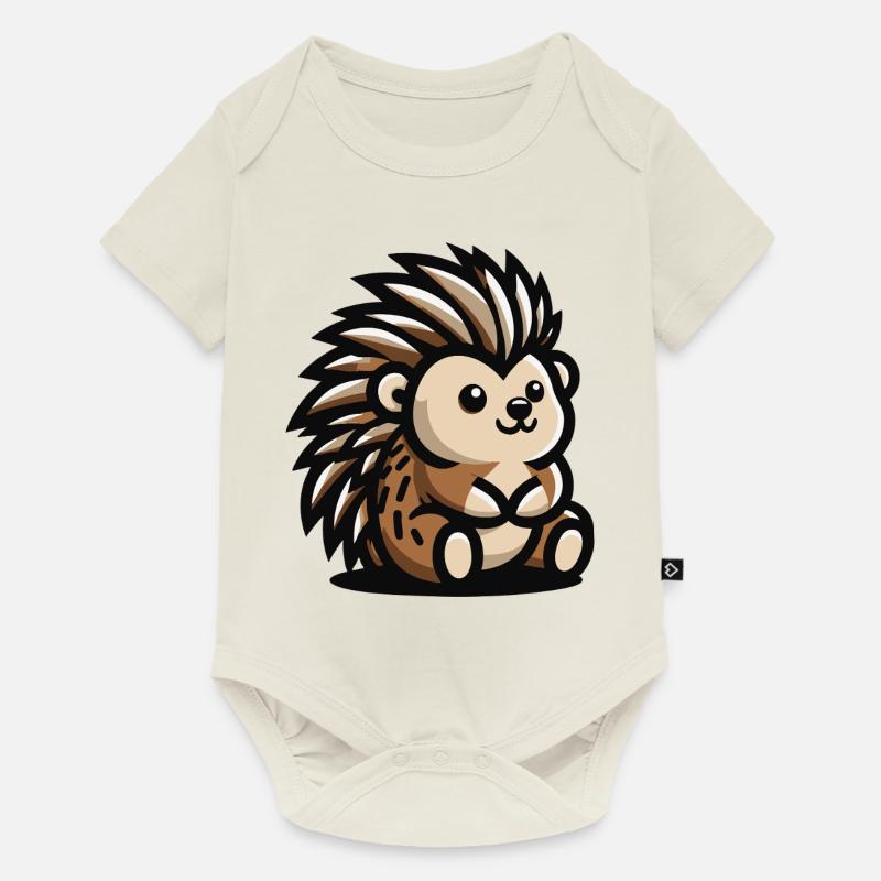 Hérisson hérissé de poils - Body à manches courtes Premium Bébé - blanc cassé