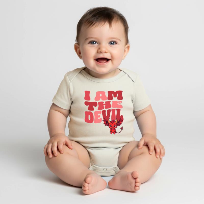 Devil Little Devil Devil Devil Woman Devil Guy Baby Premium short-sleeve bodysuit