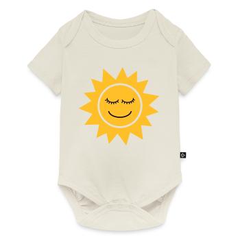 Soleil Souriant - Body à manches courtes Premium Bébé - blanc cassé - Devant