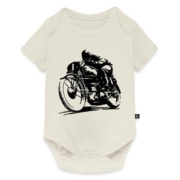 Moto classique bike013 - Body à manches courtes Premium Bébé - blanc cassé - Devant
