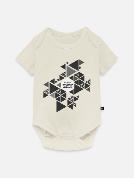 triangles - Baby Premium Kurzarmbody - Naturweiß