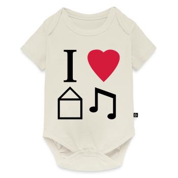 J'aime la musique de Chambre - Body à manches courtes Premium Bébé - blanc cassé - Devant