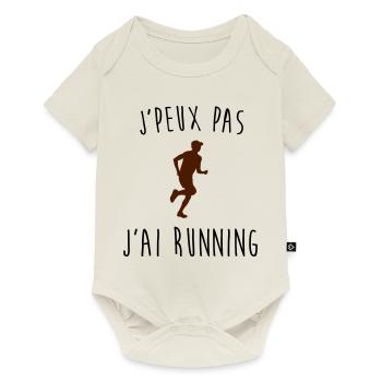 j'peux pas j'ai running - Body à manches courtes Premium Bébé - blanc cassé - Devant