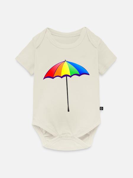Sonnenschirm - Baby Premium Kurzarmbody - Naturweiß