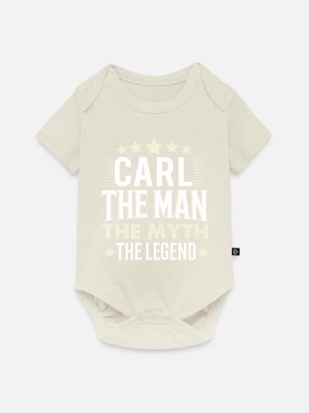 Carl - Baby Premium Kurzarmbody - Naturweiß