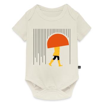 Homme sous la pluie - minime - Body à manches courtes Premium Bébé - blanc cassé - Devant