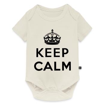 Keep Calm - Baby Premium Kurzarmbody - Naturweiß - Vorne