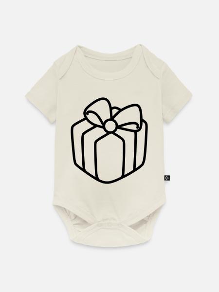Geschenk - Baby Premium Kurzarmbody - Naturweiß