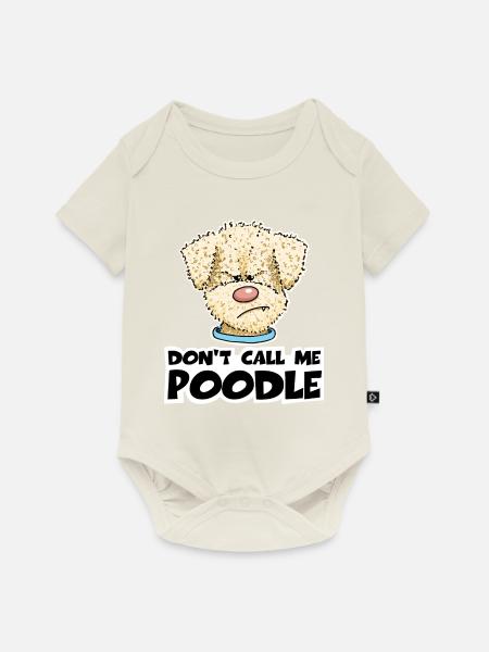 Poodle1 3 - Baby Premium Kurzarmbody - Naturweiß