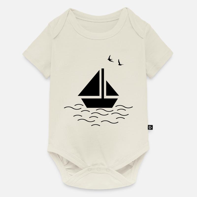 Voilier - Body à manches courtes Premium Bébé - blanc cassé