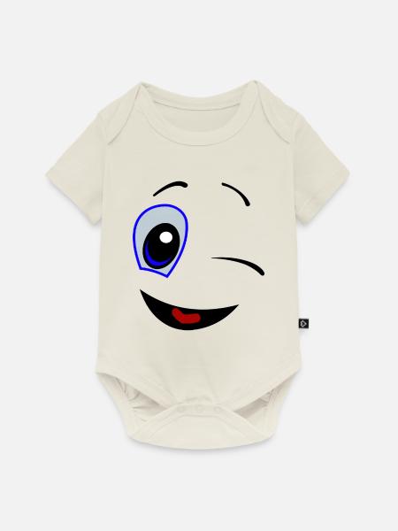 Zwinkern - Baby Premium Kurzarmbody - Naturweiß