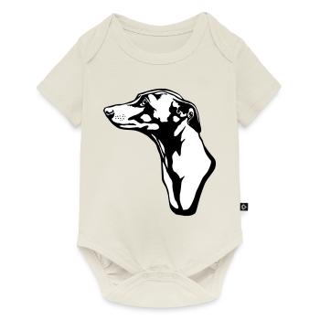 greyhound BACKGROUND - Baby Premium Kurzarmbody - Naturweiß - Vorne