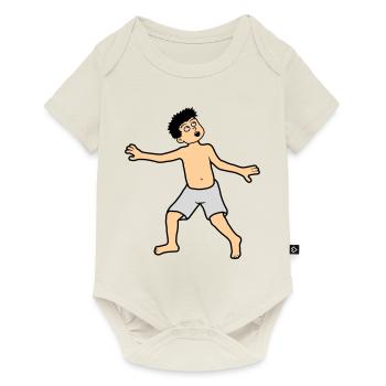 Boy is afraid - Baby Premium short-sleeve bodysuit - off white - Front