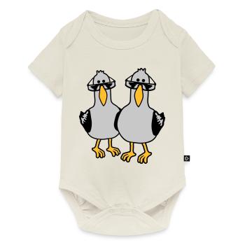 2 Seagull Friends Team - Baby Premium short-sleeve bodysuit - off white - Front