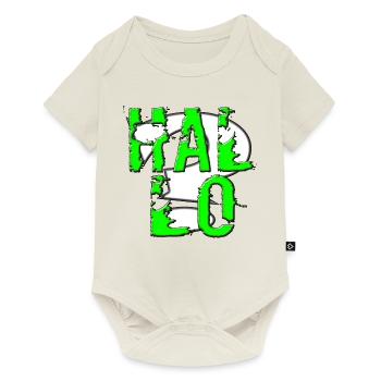 Hallo - Baby Premium Kurzarmbody - Naturweiß - Vorne