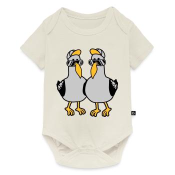 2 Amis de l’équipe Seagulls - Body à manches courtes Premium Bébé - blanc cassé - Devant