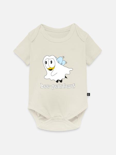 bee geistert - Baby Premium Kurzarmbody - Naturweiß