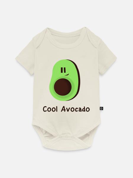 Coole Avokado - Baby Premium Kurzarmbody - Naturweiß