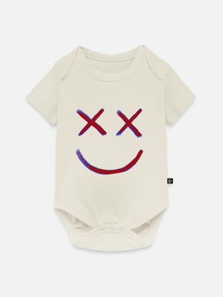 Smile - Baby Premium Kurzarmbody - Naturweiß
