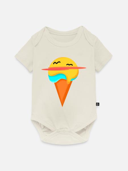 Sommer-Eis - Baby Premium Kurzarmbody - Naturweiß