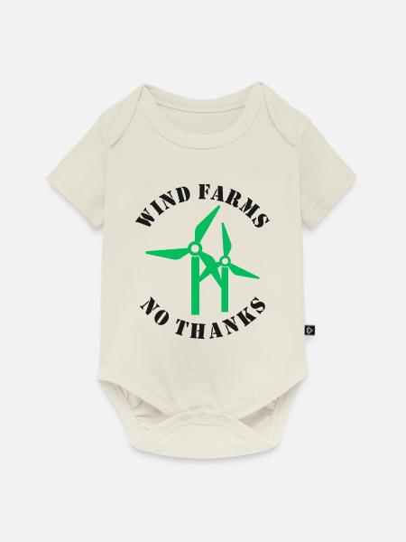 Windparks Nein Danke - Baby Premium Kurzarmbody - Naturweiß