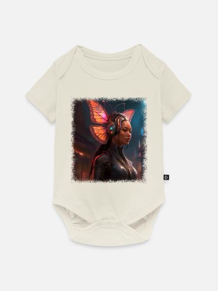 birthday present butterfly statement fauna - Baby Premium Kurzarmbody - Naturweiß