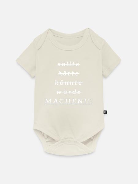 Einfach MACHEN! - Baby Premium Kurzarmbody - Naturweiß