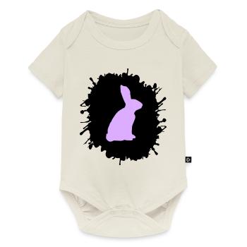 Éclaboussures de lapin - Body à manches courtes Premium Bébé - blanc cassé - Devant
