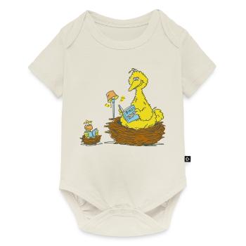 Sesame Street Big Bird And Little Bird Reading - Baby Premium short-sleeve bodysuit - off white - Front