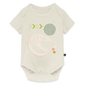 Dino 3, T-Rex, skeleton, wild world - Baby Premium short-sleeve bodysuit - off white - Front