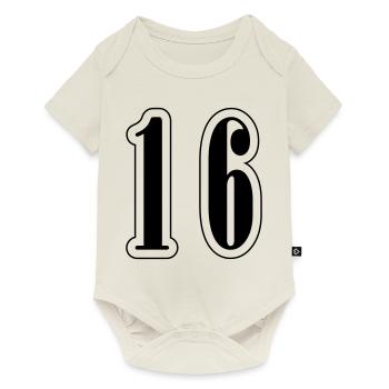 16 Number symbol - Baby Premium short-sleeve bodysuit - off white - Front