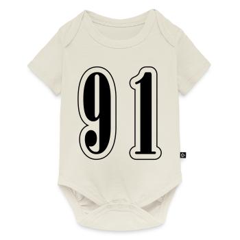 91 Number Symbol - Baby Premium short-sleeve bodysuit - off white - Front