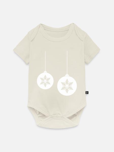 Weihnachtskugel stern 2 - Baby Premium Kurzarmbody - Naturweiß