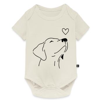 dog - Baby Premium short-sleeve bodysuit - off white - Front