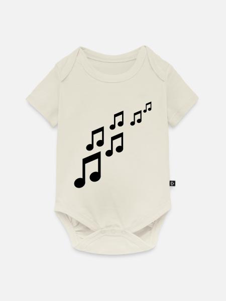 Note - Baby Premium Kurzarmbody - Naturweiß
